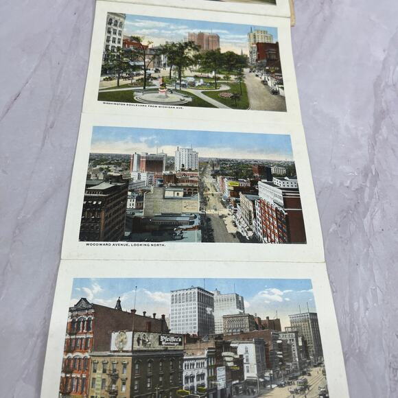 1916 Detroit Michigan Souvenir Folder Palmer Fountain City Hall TH2-MI1 - Picture 3 of 4